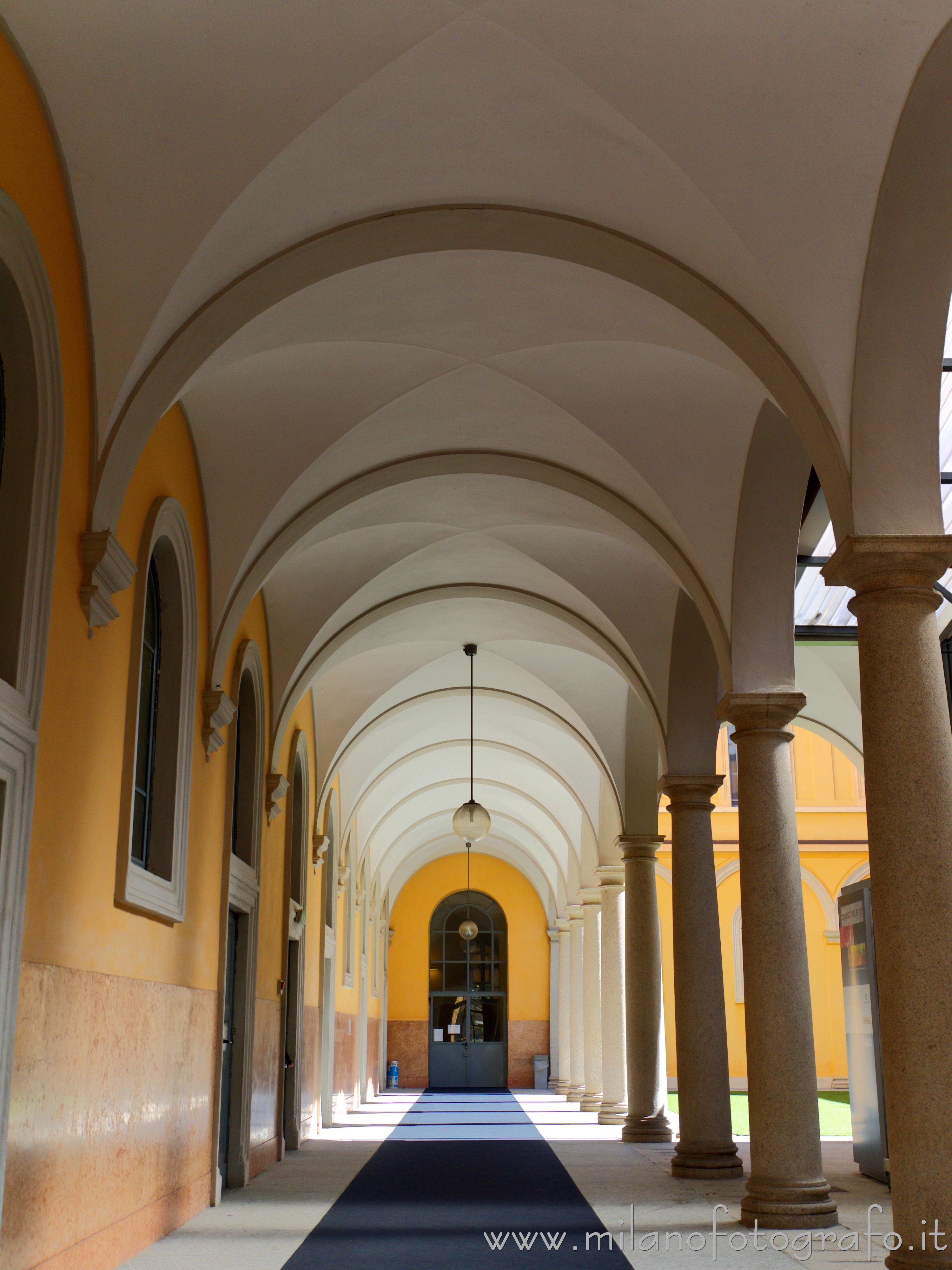 Milan (Italy) - Portico inside the Institute for the Blinds of Milan